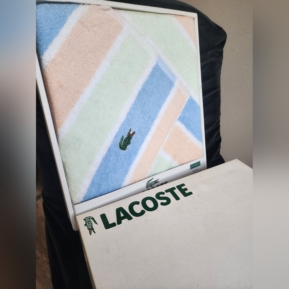 Lacoste Pastel Striped Towel